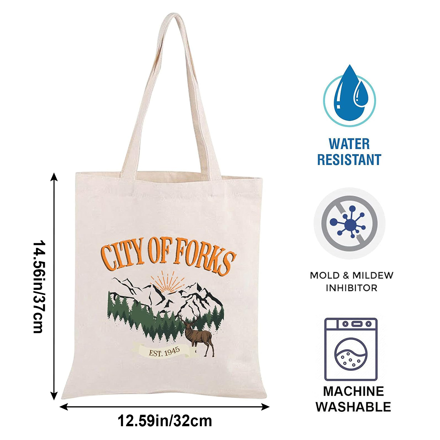 Custom Canvas Tote Bag  – Natural Color Bulk Logo Printing