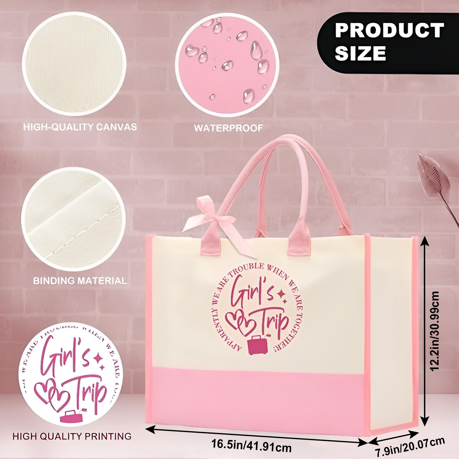 Custom Canvas Tote Bag – Personalized Logo Bag in Multiple Colors, Perfect for Events & Giveaways