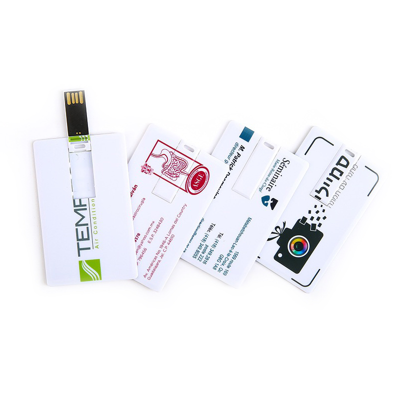 Bulk Custom Business Card Flip USB Flash Drives Personalized Printed Logo Credit Card Drive