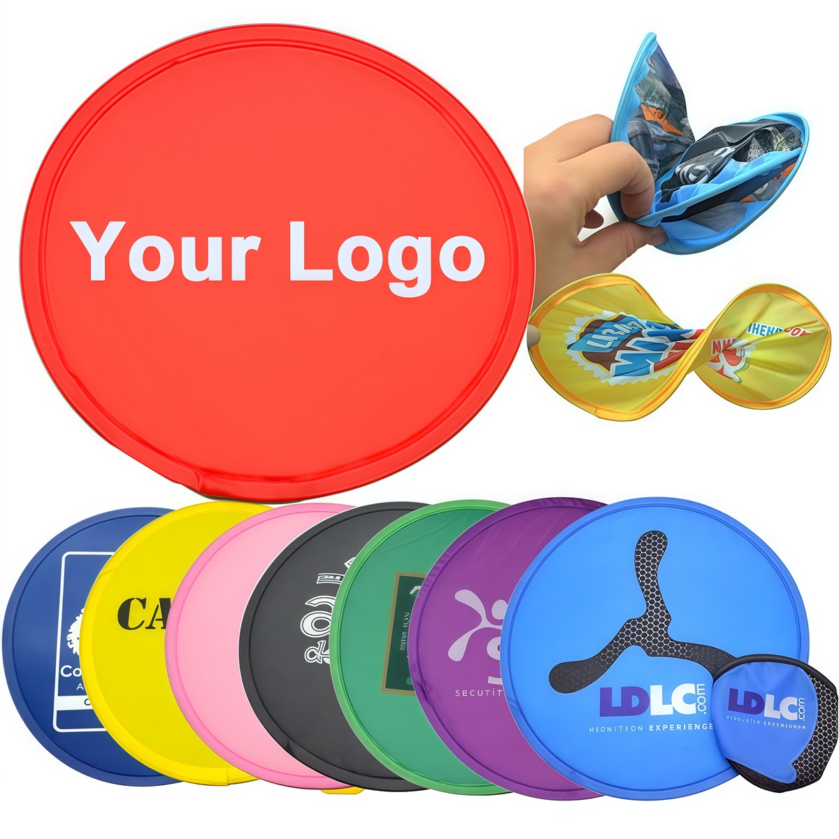 Custom Flip-Out Flyer Fan | Foldable Flying Disc Fan with Logo for Events & Promotions