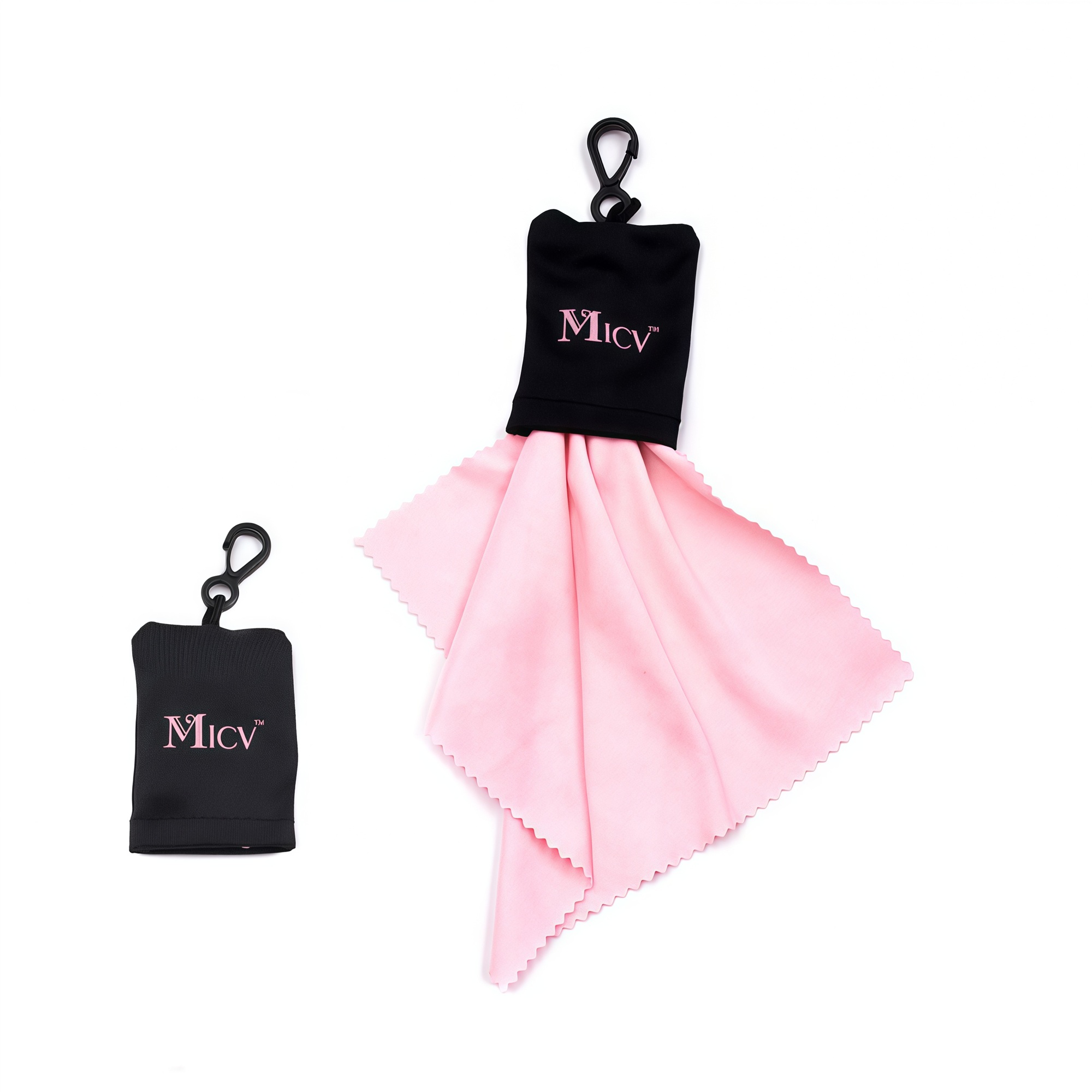 Personalized Microfiber Lens Cleaning Cloth with Custom Logo Pouch and Keychain