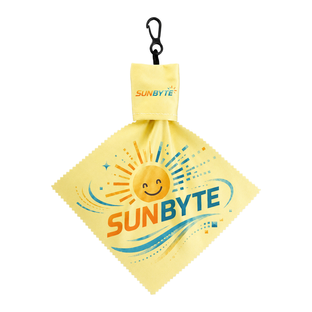 Personalized Microfiber Lens Cleaning Cloth with Custom Logo Pouch and Keychain
