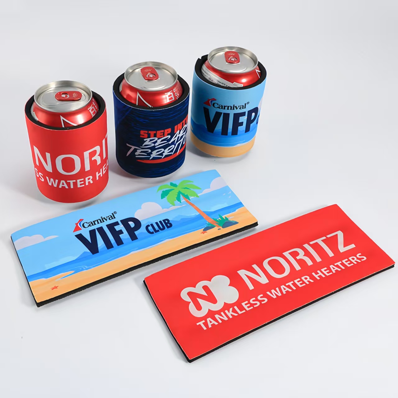 Custom Logo Slap Wrap Neoprene Can Cooler Promotional Slap Koozies