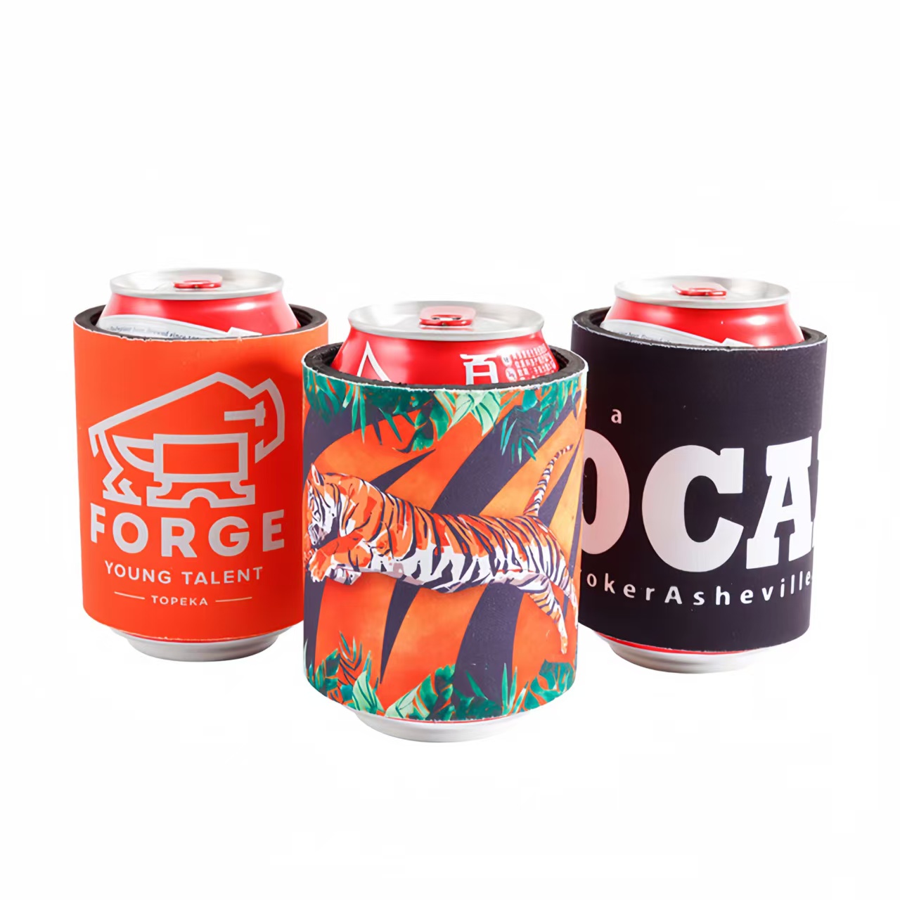 Custom Logo Slap Wrap Neoprene Can Cooler Promotional Slap Koozies