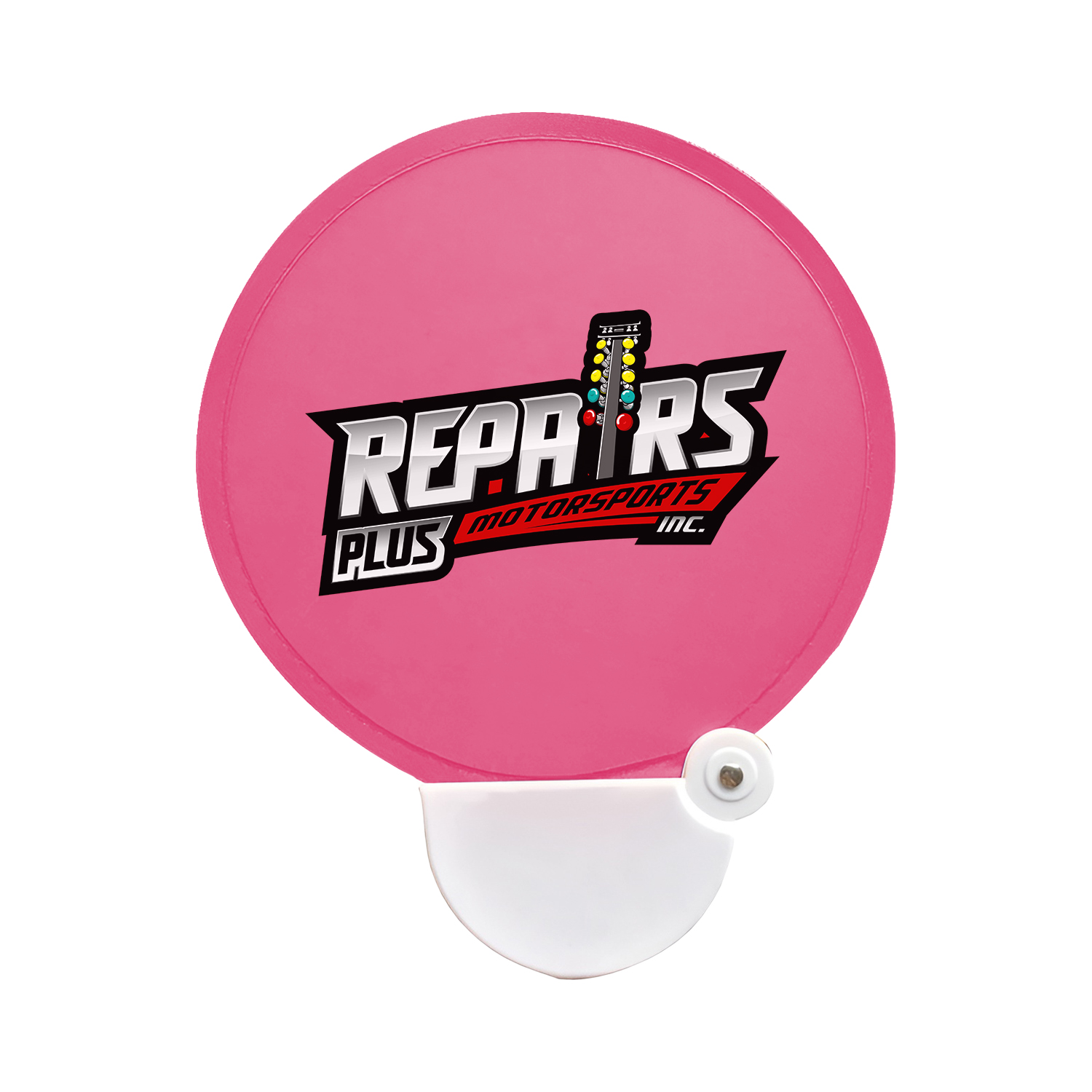 Custom Collapsible Hand Fan with Handle | Twist Fold Nylon Fan for Events & Promotions