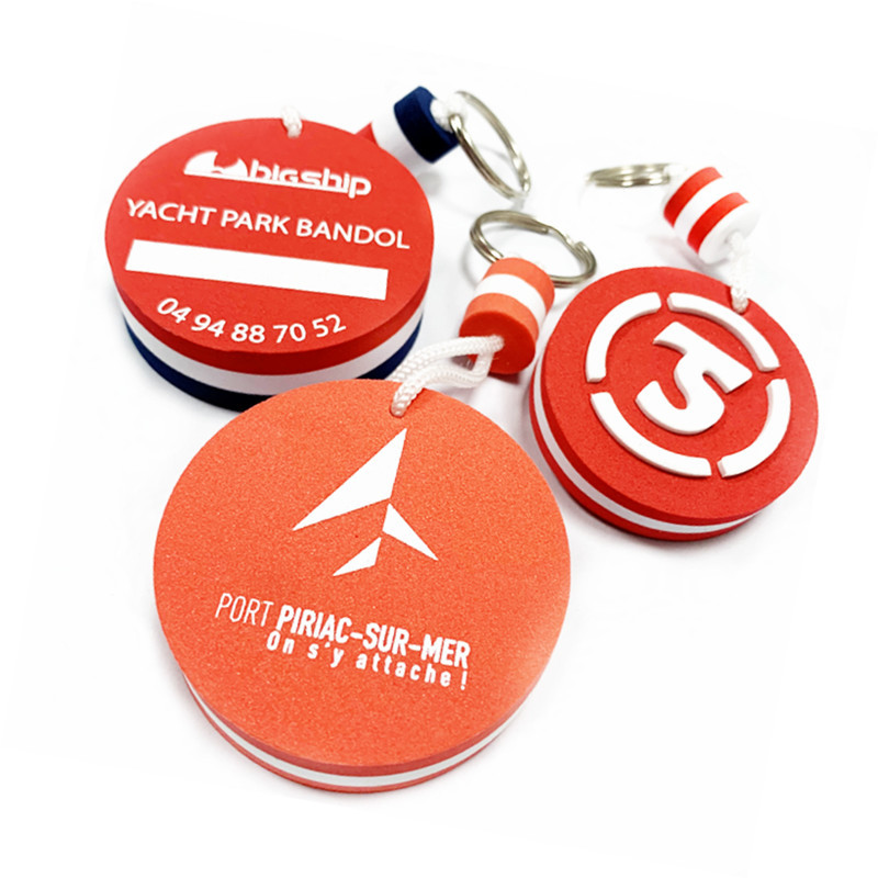 500Pack Custom Printed Logo EVA Foam Floating Boat Key Tag For Promos