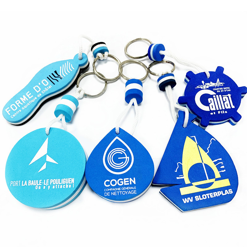 500Pack Custom Printed Logo EVA Foam Floating Boat Key Tag For Promos