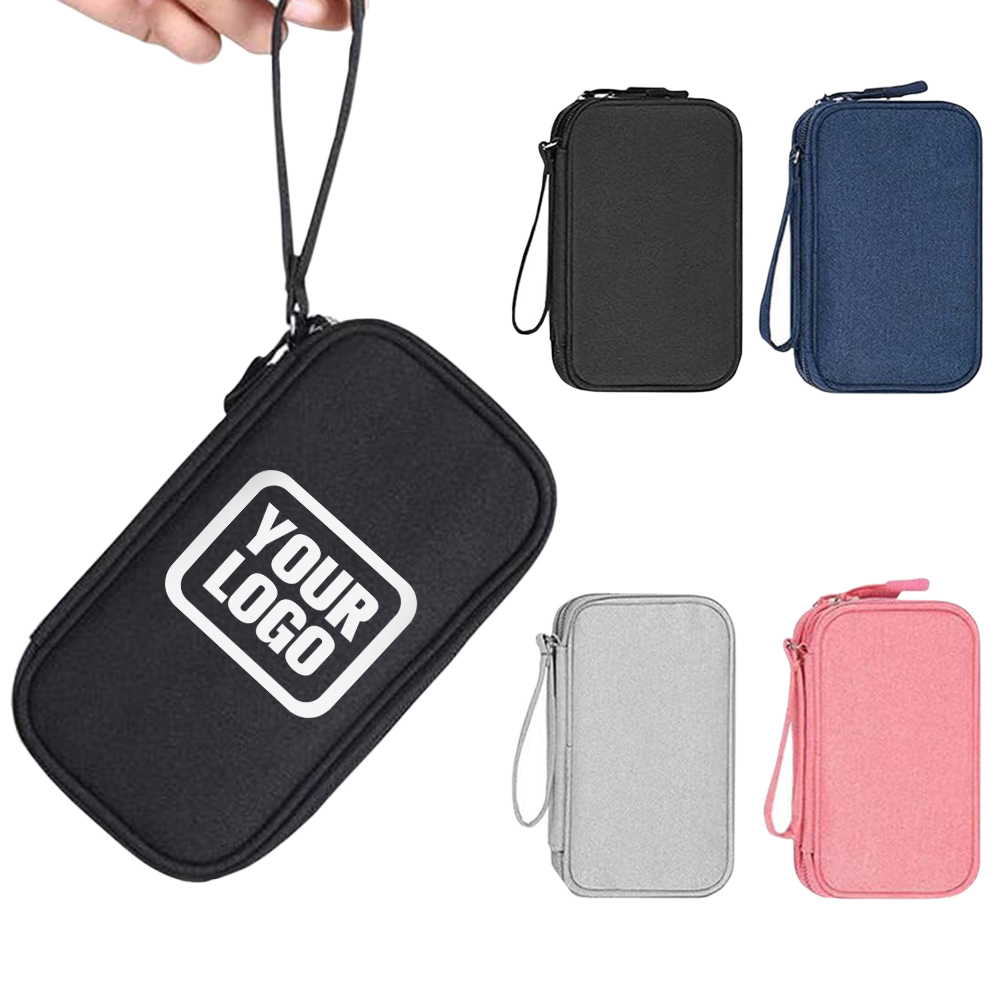 Wholesale Custom Logo Electronic Organizer Travel Case – Polyester Cable Storage Bag