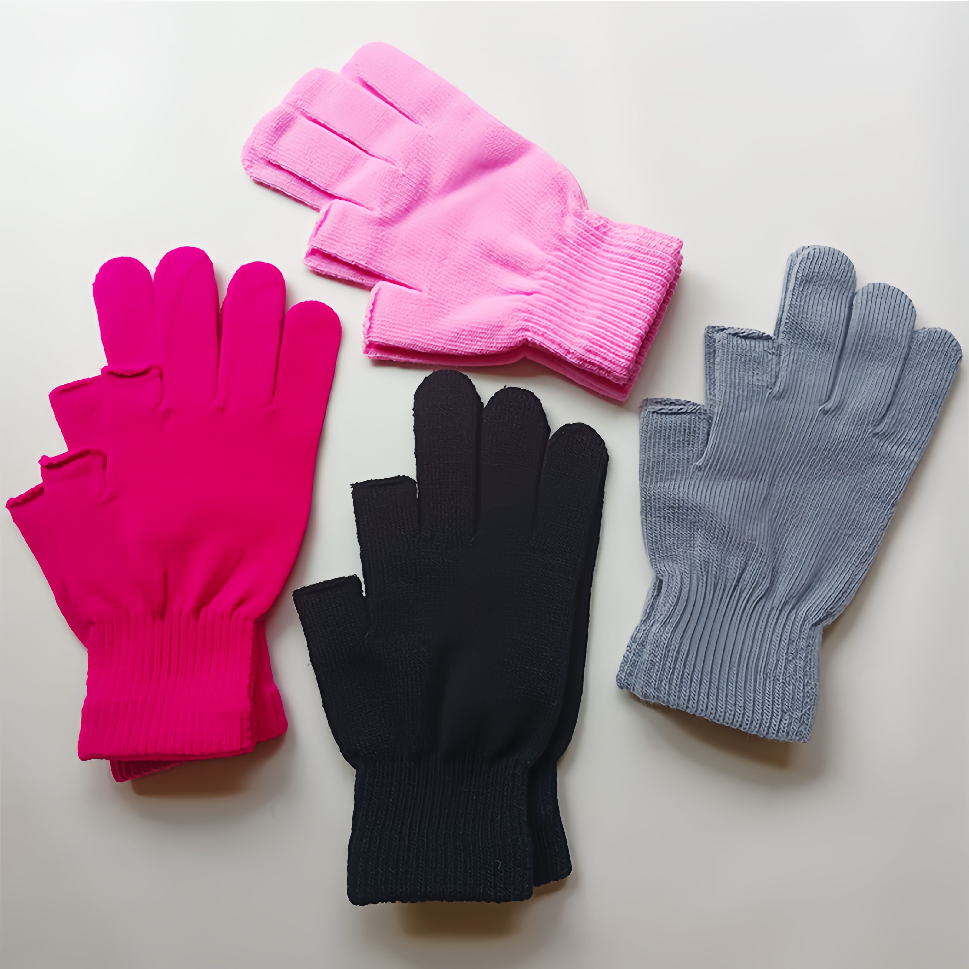 Custom Logo Winter Warm Half Finger Gloves Fashion Unisex  Fingerless Gloves