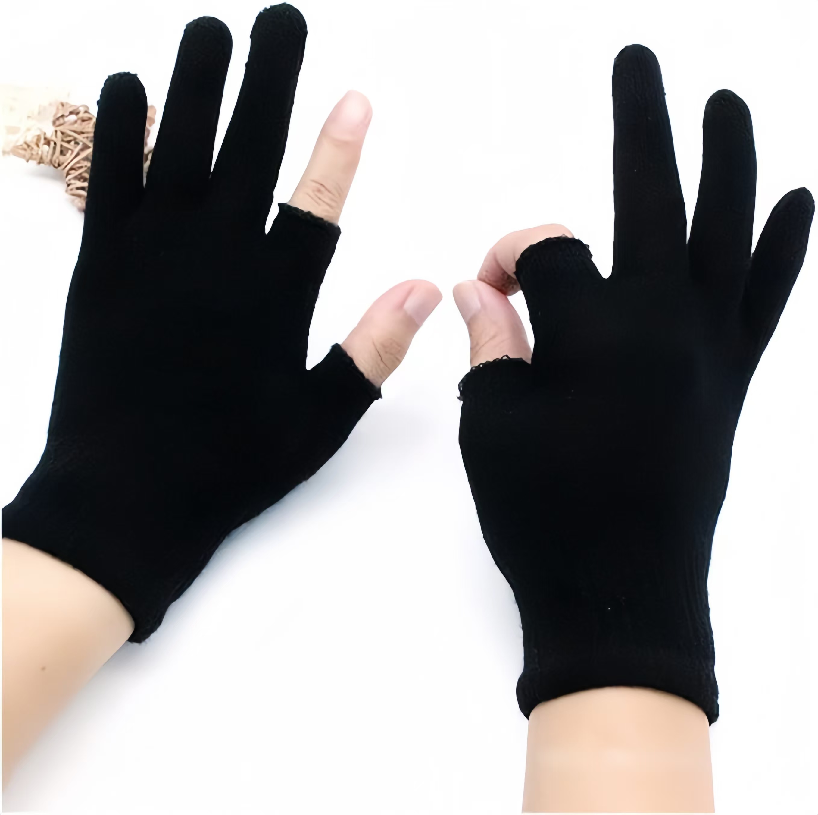 Custom Logo Winter Warm Half Finger Gloves Fashion Unisex  Fingerless Gloves