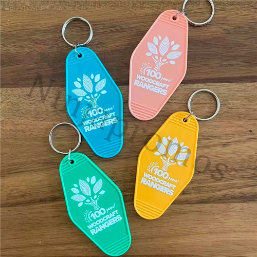 LOW MOQ Custom Plastic Keychain Hotel Key Tags