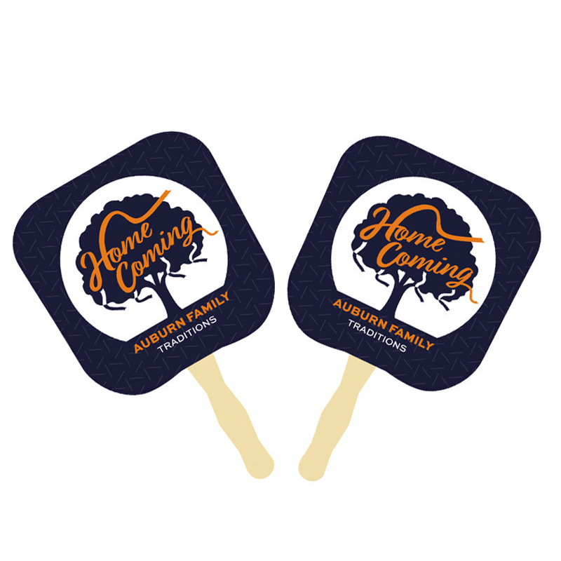 Custom Shape Paper Hand Fan with Your Logo Summer Printed Fan For Giveaways