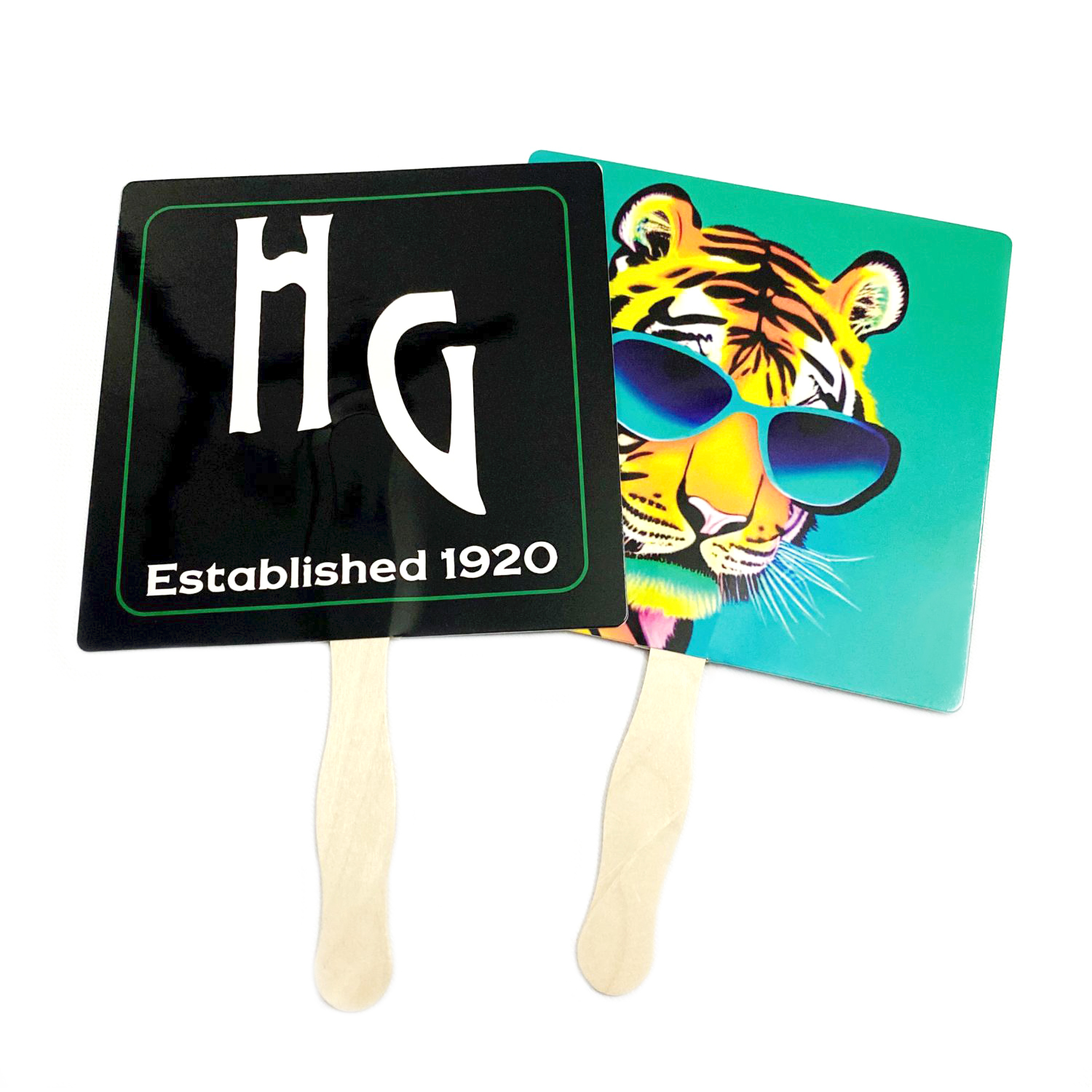 Custom Shape Paper Hand Fan with Your Logo Summer Printed Fan For Giveaways