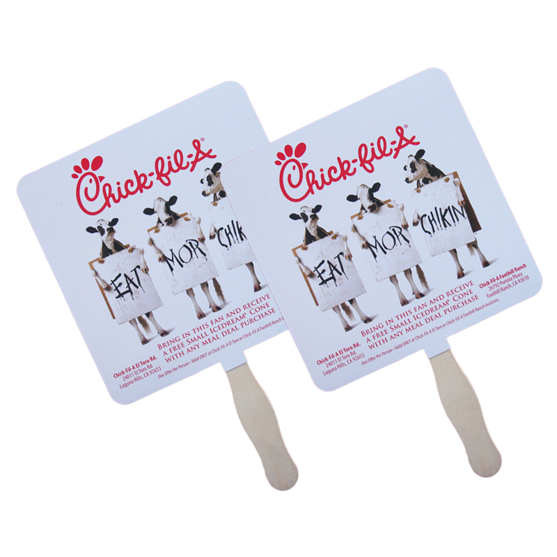 Custom Shape Paper Hand Fan with Your Logo Summer Printed Fan For Giveaways