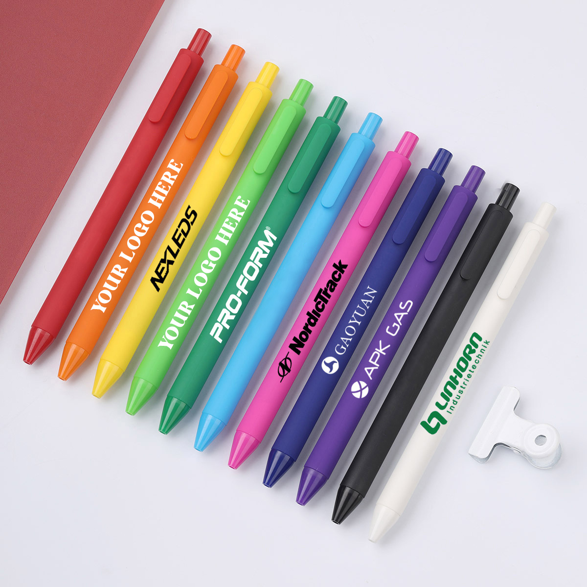 Custom Promotional Gel Pen Retractable Black Ink Pen for Office & School