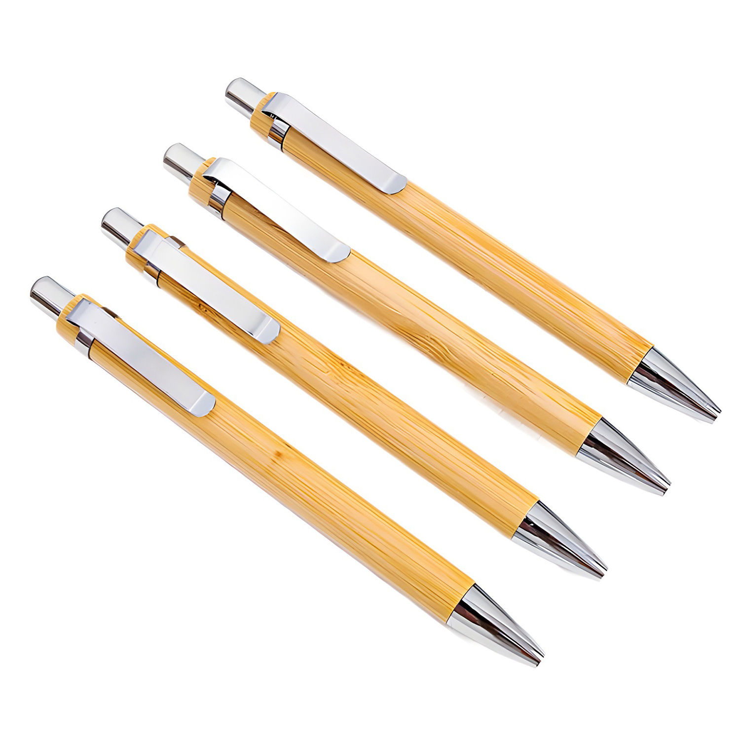 Personalized 0.5mm Bamboo Pen Ballpoint Wrinting Pen for School & Office 