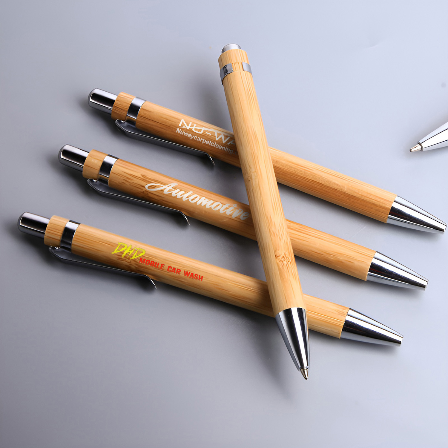 Personalized 0.5mm Bamboo Pen Ballpoint Wrinting Pen for School & Office 