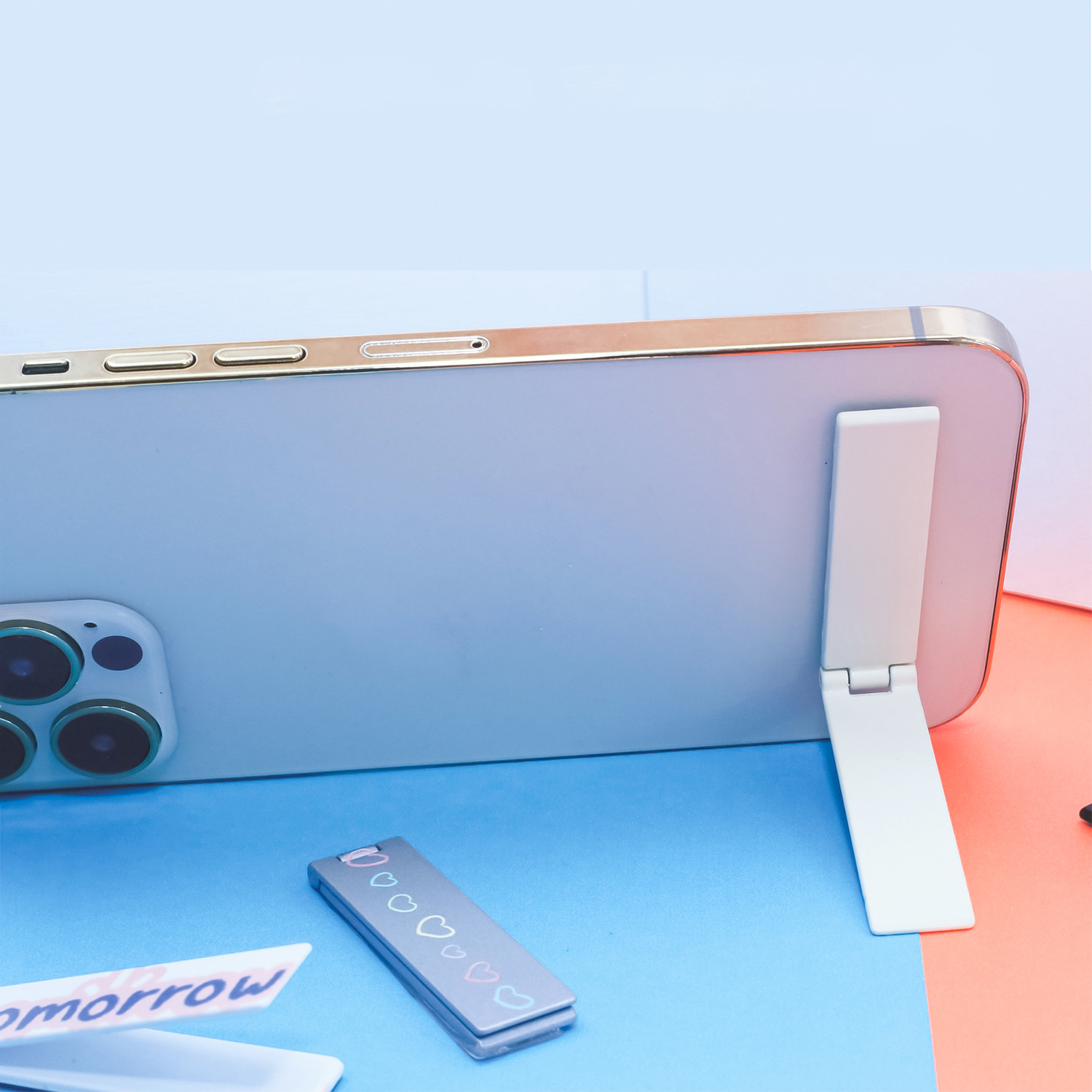 Ultra-Thin Cell Phone Holder | Adjustable Mini Portable Foldable Phone Stand