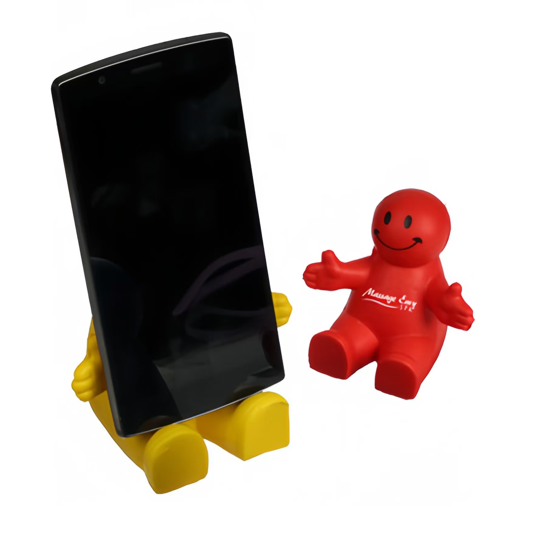 Smile Face Stress Relief Phone Holders Happy Dude Phone Stand Stress Reliever