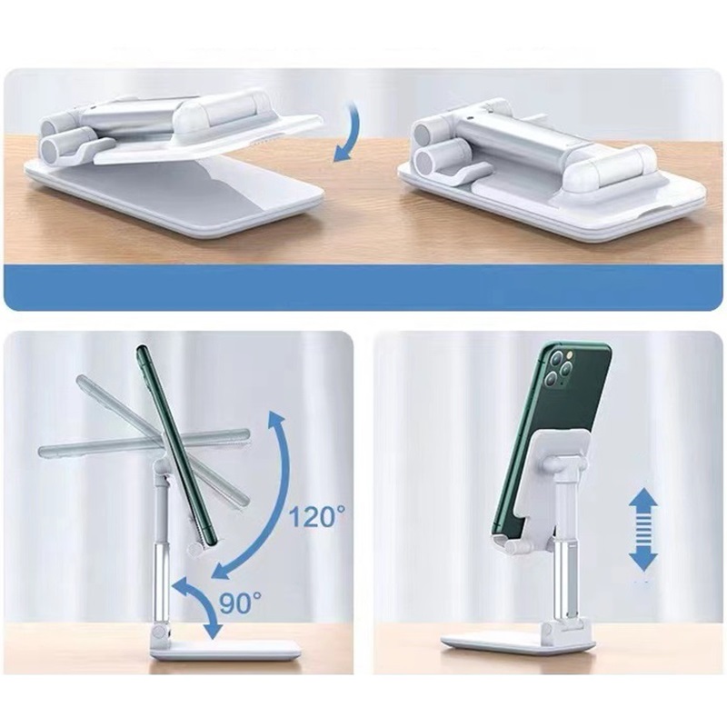 Fully Foldable & Height Adjustable Phone Holder | Custom Portable Phone Stand with logo