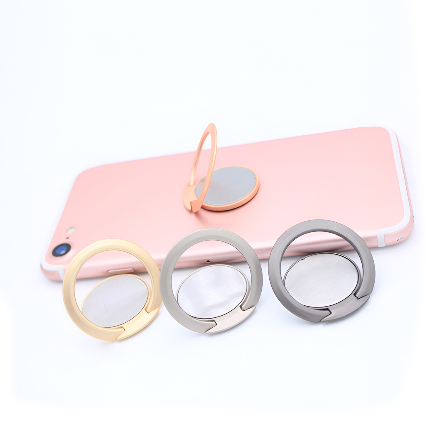 Custom Ultra Thin Cell Phone Ring Stand | Metal Smartphone Ring Holder with Logo