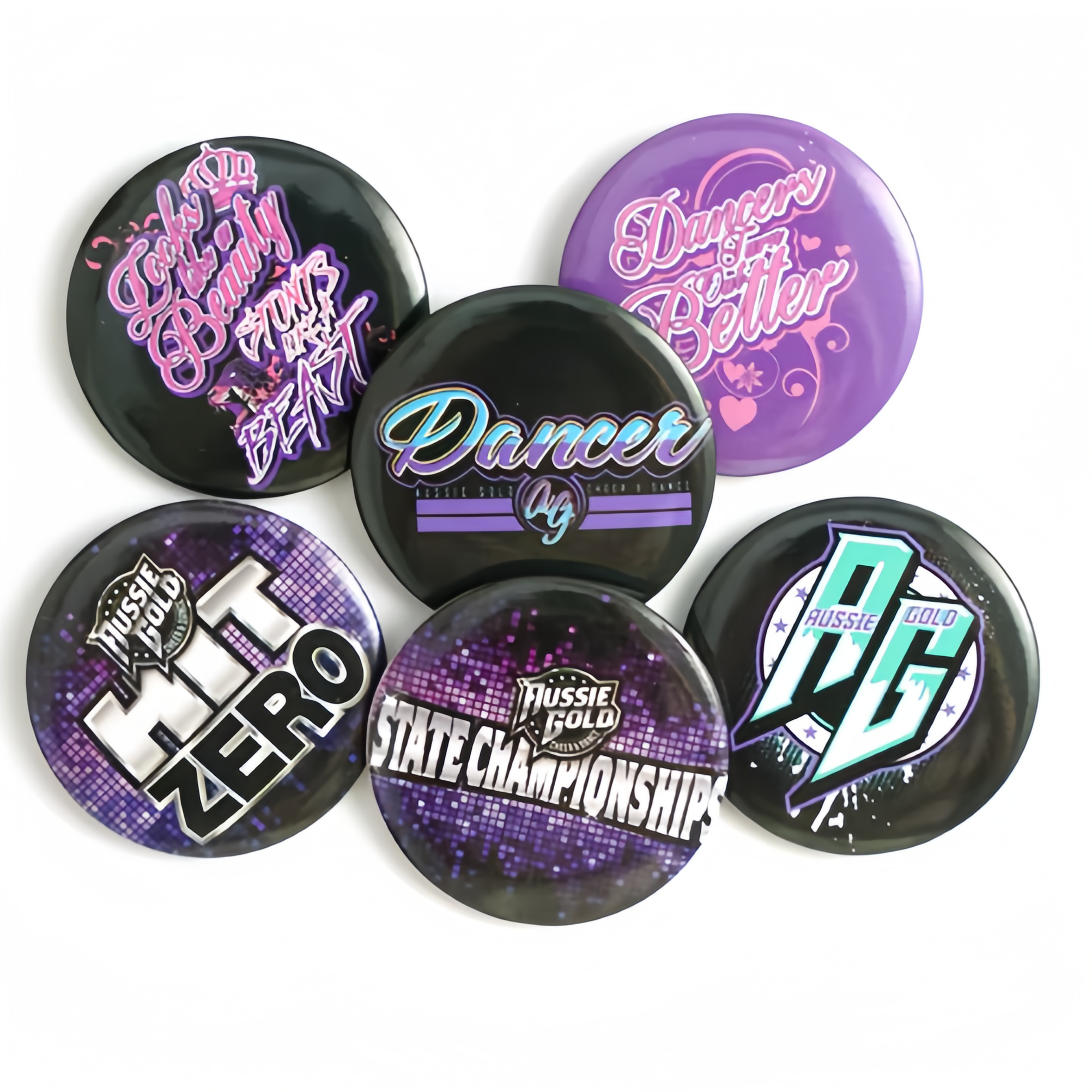 Custom Round Button Pins with Full Color Logo