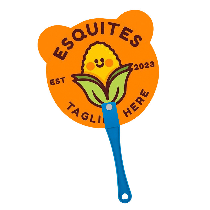 Custom Full Color Imprint Plastic Hand Fan Brand Promotional Advertising Hand Fan For Giveaway