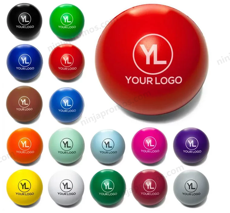 Custom Imprinted Balls High Bounce Globe Shaped Foam Stress Balls Reliever