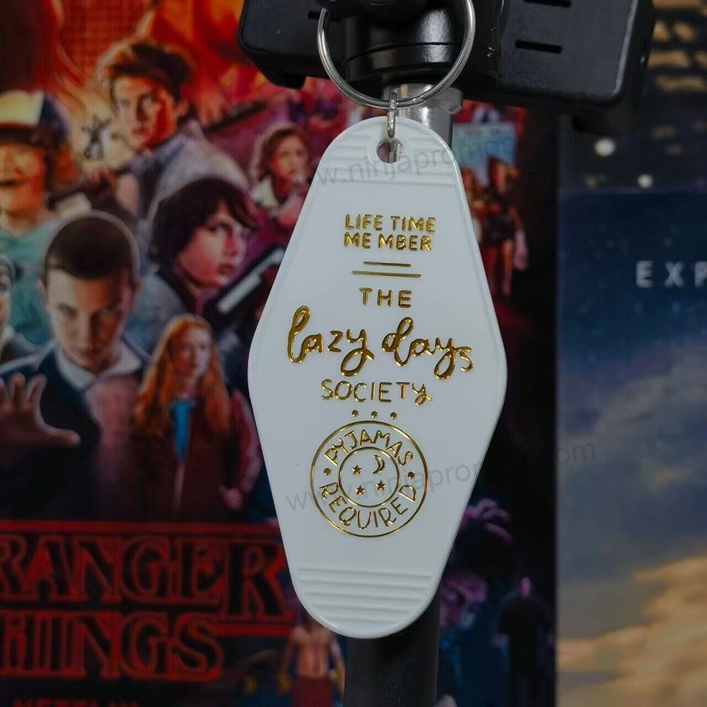 100 pcs Custom Gold Foil Stamped Vintage Hotel Key Tag  