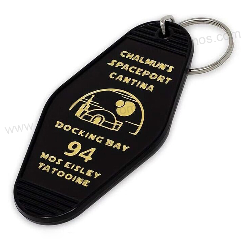 Custom Gold Foil Vintage Hotel/Motel Key Tag 