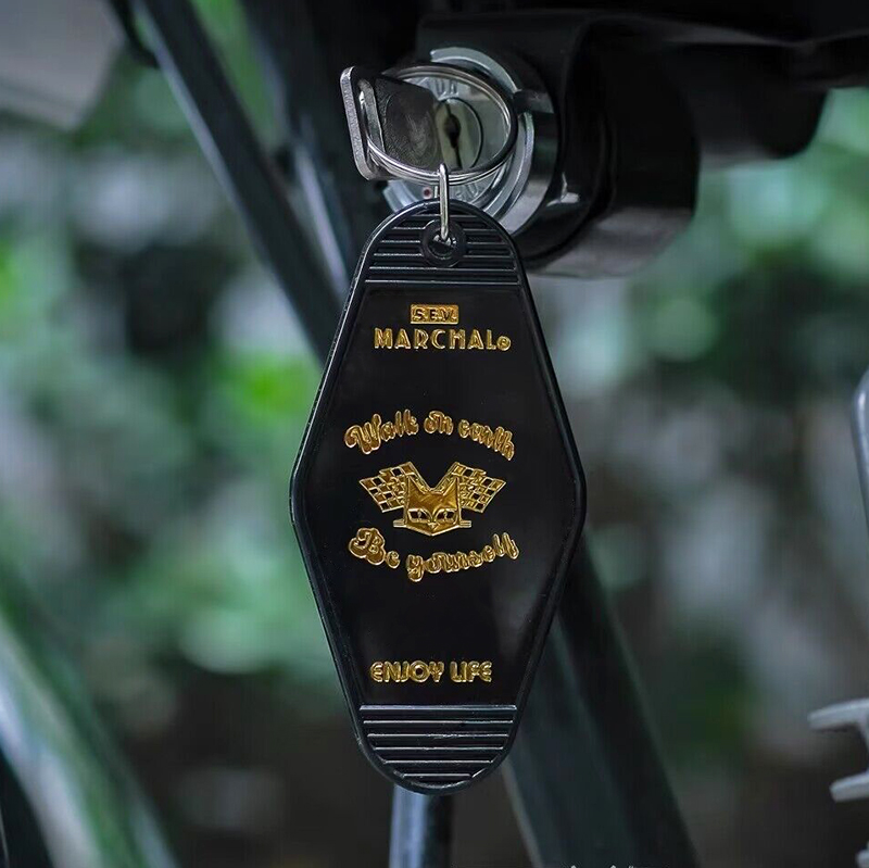 Custom Gold Foil Vintage Hotel/Motel Key Tag 