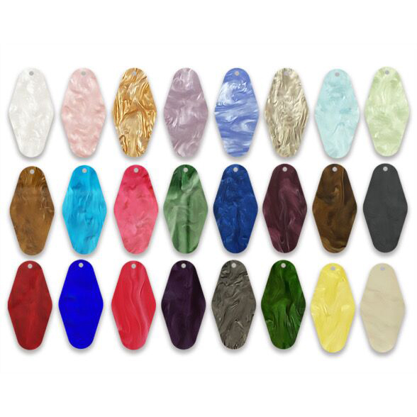 Custom Vintage Motel Keychain Acrylic Logo Printed Hotel Key Tag