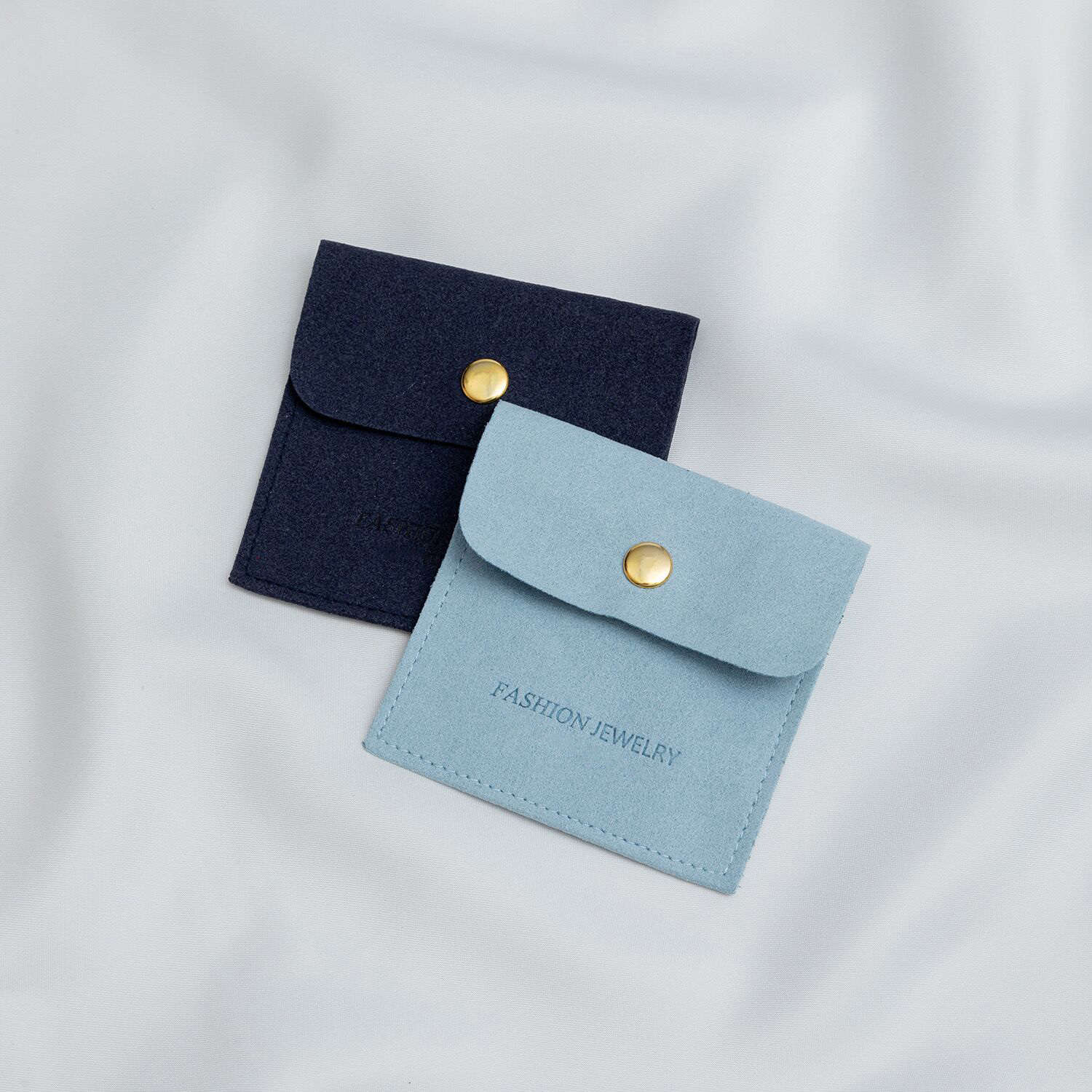 100pcs Bulk Custom Logo Jewelry Package Pouch With insert Card  Microfiber Envelope Bags