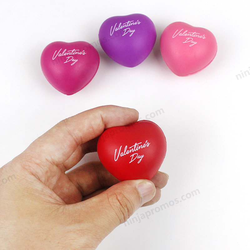 Wholesale Custom Logo PU Foam Stress Ball Heart Stress Reliever For Love