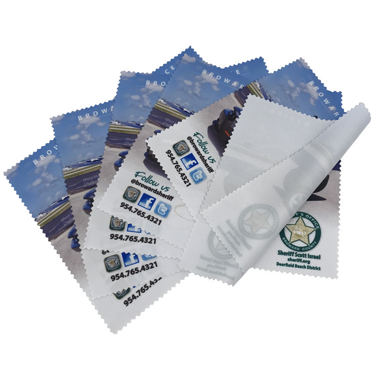 Custom Full Color Printed Microfiber Cleaning Cloth For Lens, Screen & Glasses
