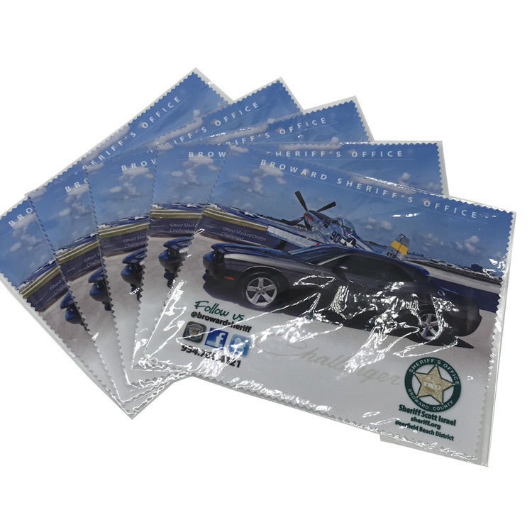 Custom Full Color Printed Microfiber Cleaning Cloth For Lens, Screen & Glasses
