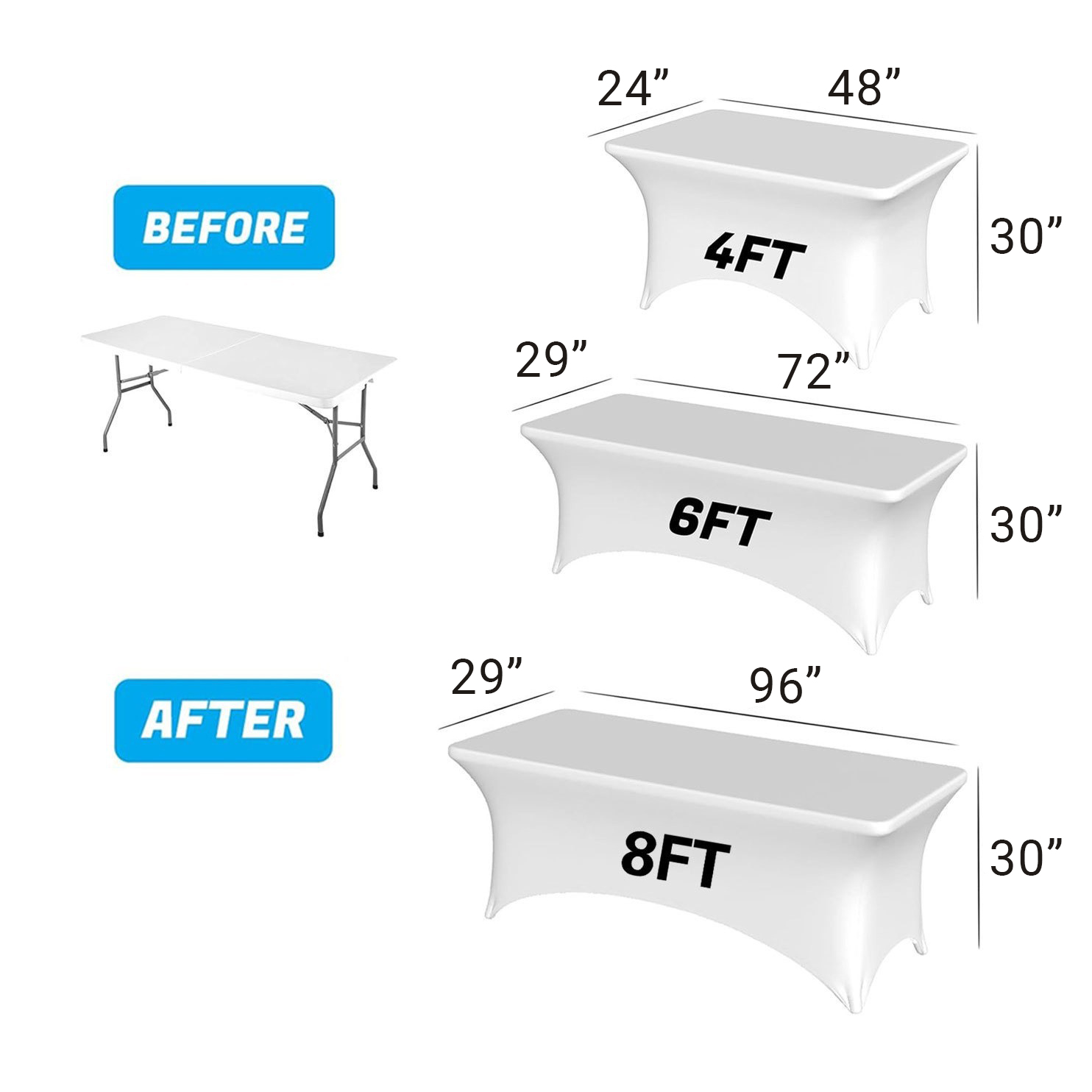 Custom Logo Printed Table Covers Fitted Table Throw Tablecloth For Trade show & Event