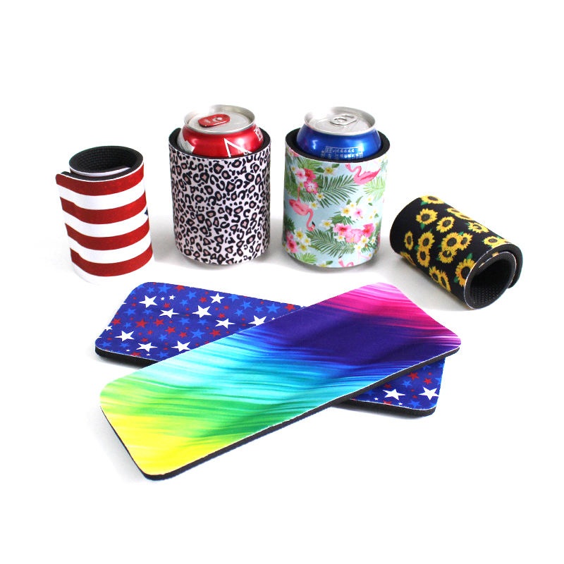 Custom Logo Slap Wrap Neoprene Can Cooler Promotional Slap Koozies