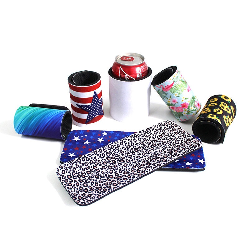 Custom Logo Slap Wrap Neoprene Can Cooler Promotional Slap Koozies