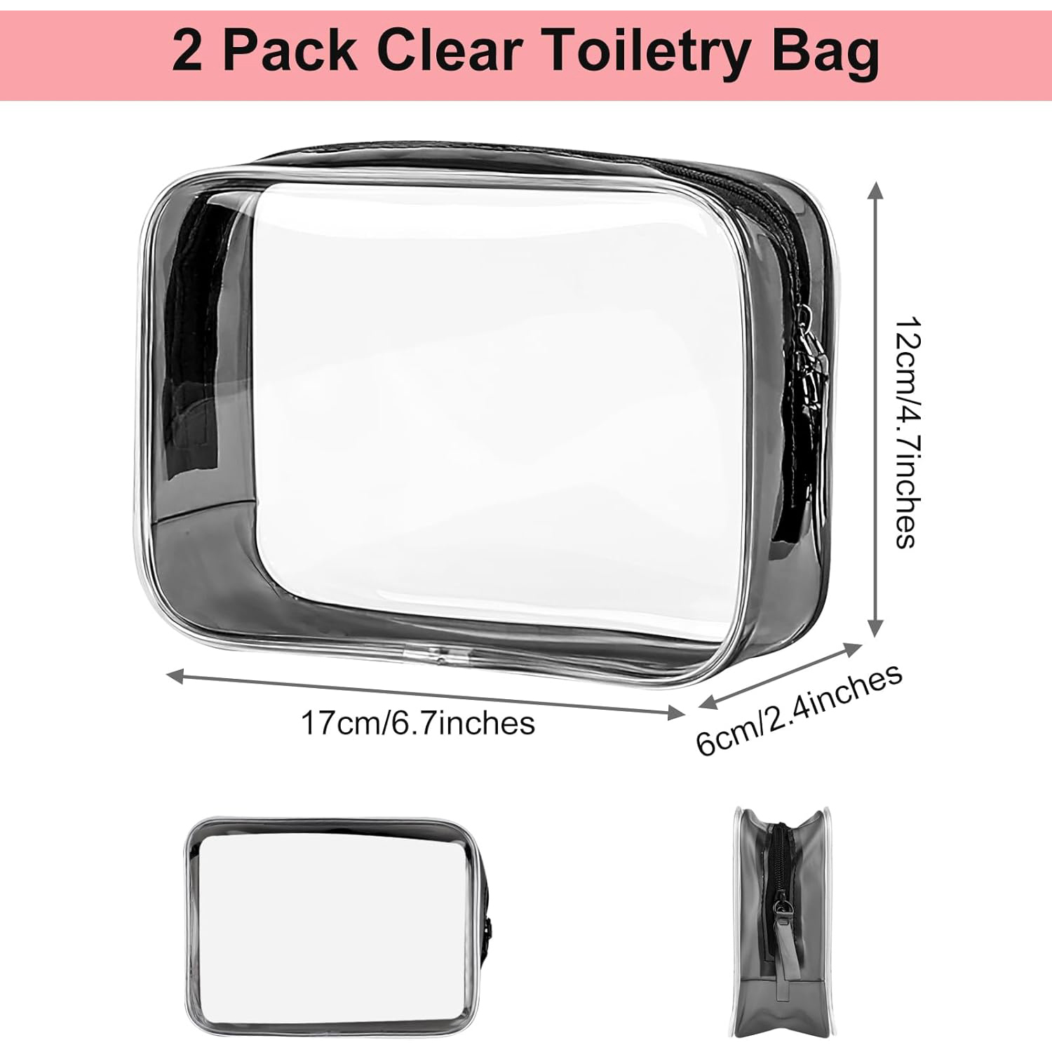 Custom Logo Clear Travel Toiletry Bag – Waterproof PVC Organizer