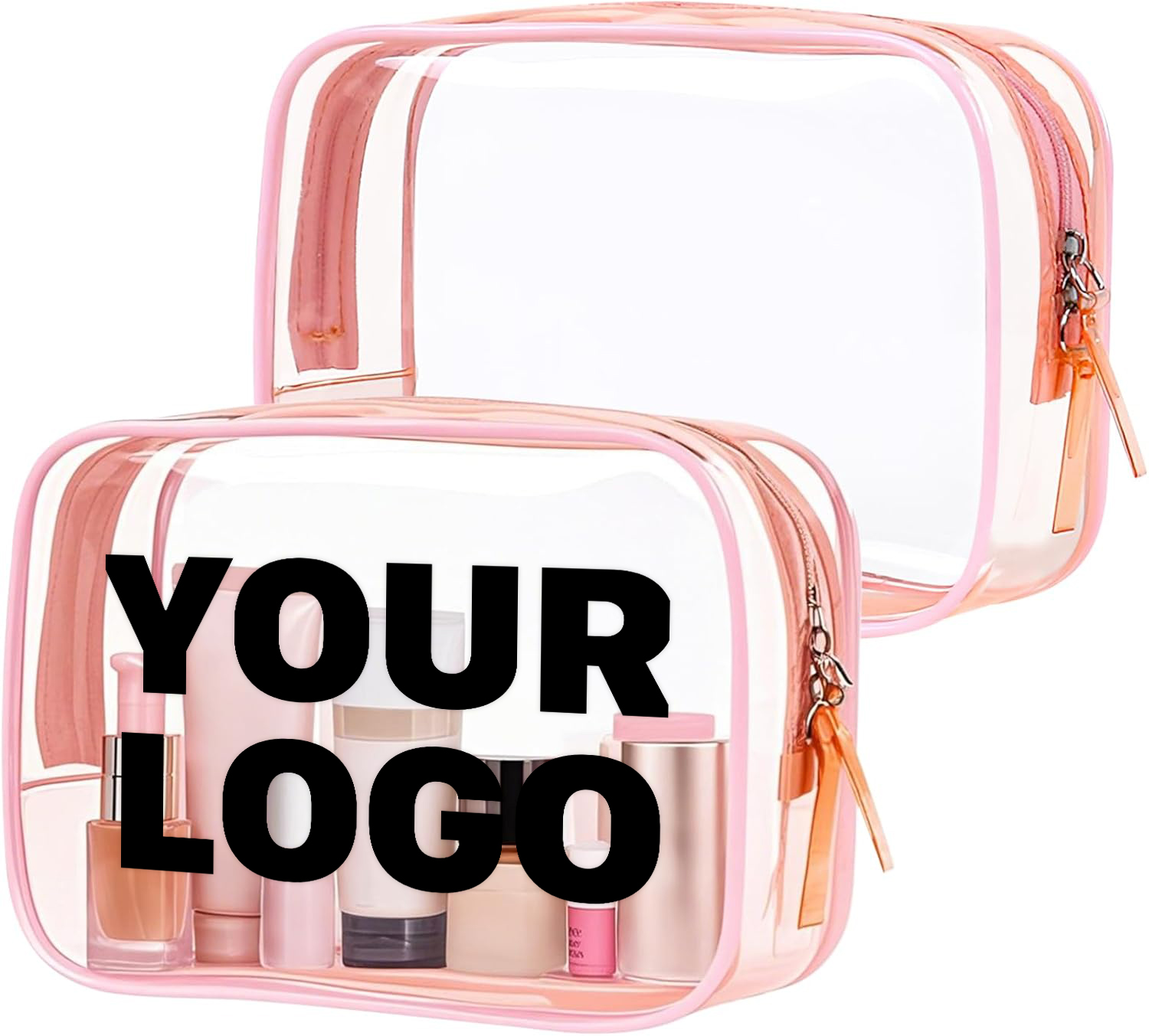 Custom Logo Clear Travel Toiletry Bag – Waterproof PVC Organizer