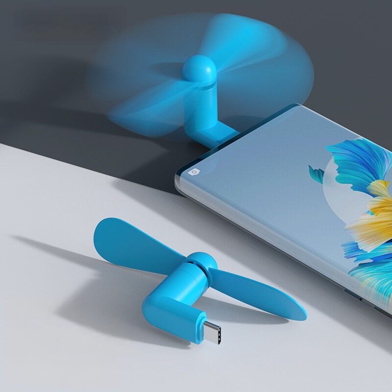 Logo Printed Type-C Mini Fan for Android / Samsung