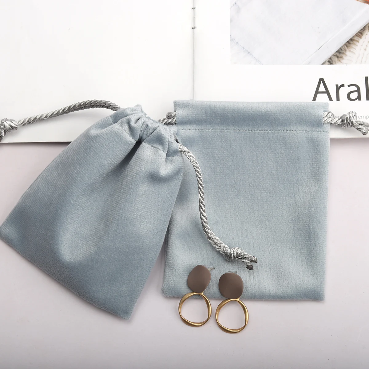 Custom Logo Jewelry Velvet Drawstring Pouches