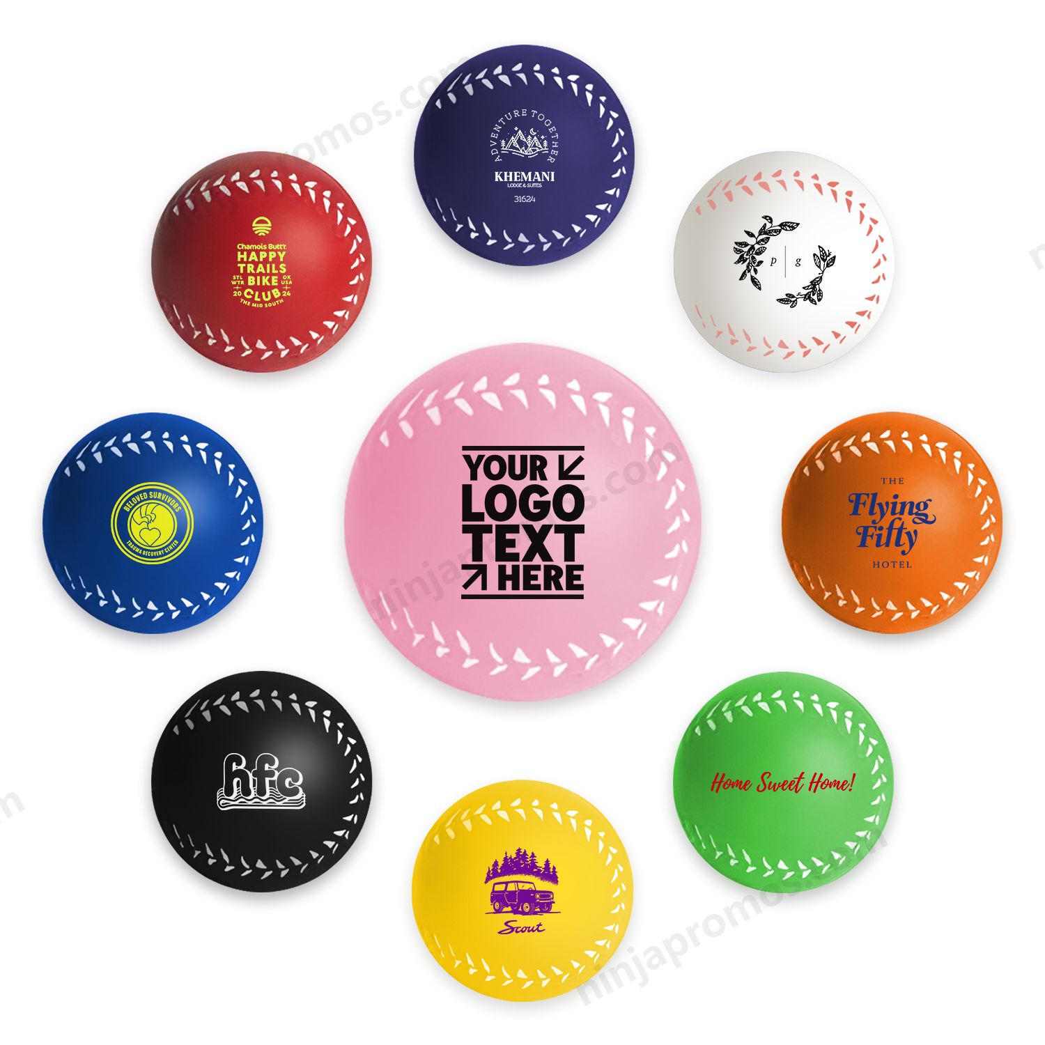 Custom Logo Baseball Stress Balls Personalized Relievers For Giveaways