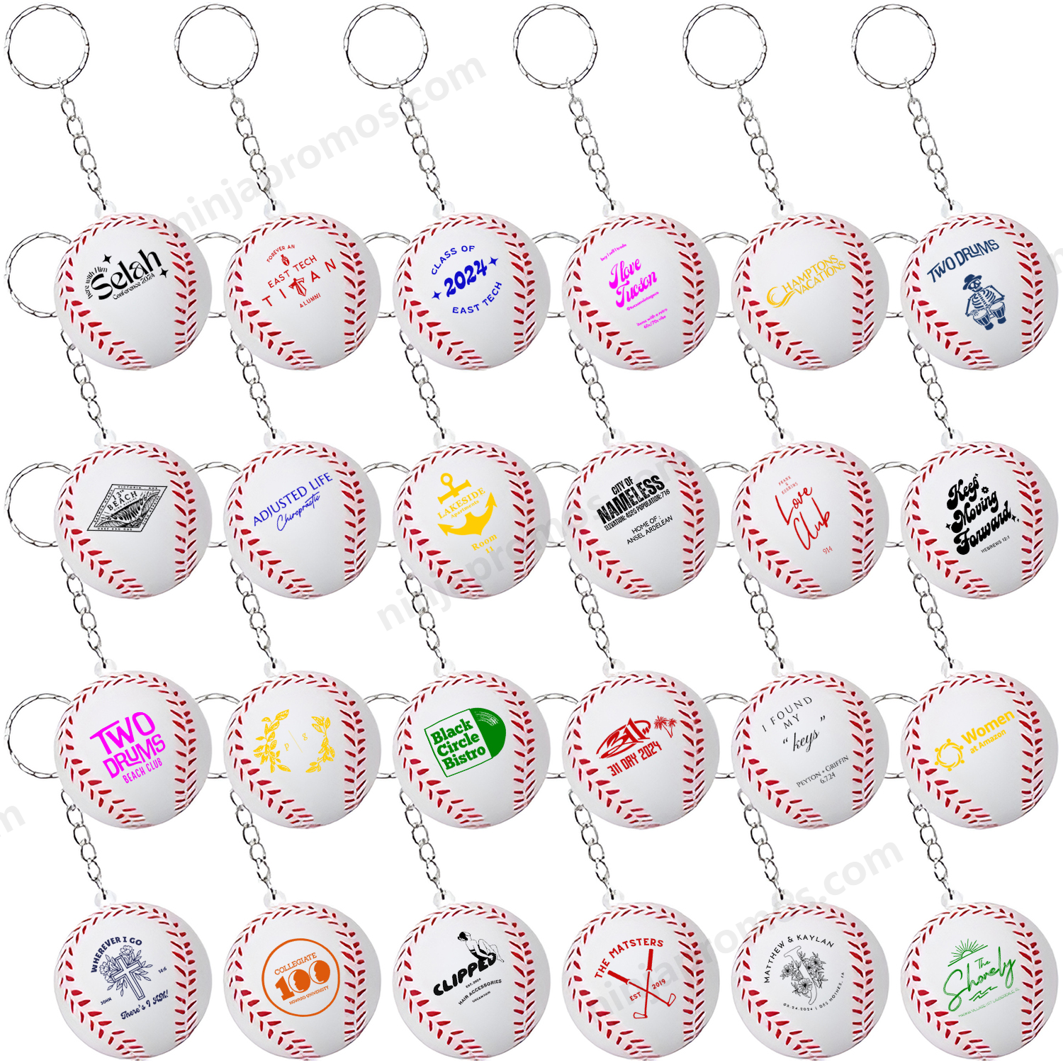 Custom Sports Ball Keychain Soccer Baseball Stress Reliever 