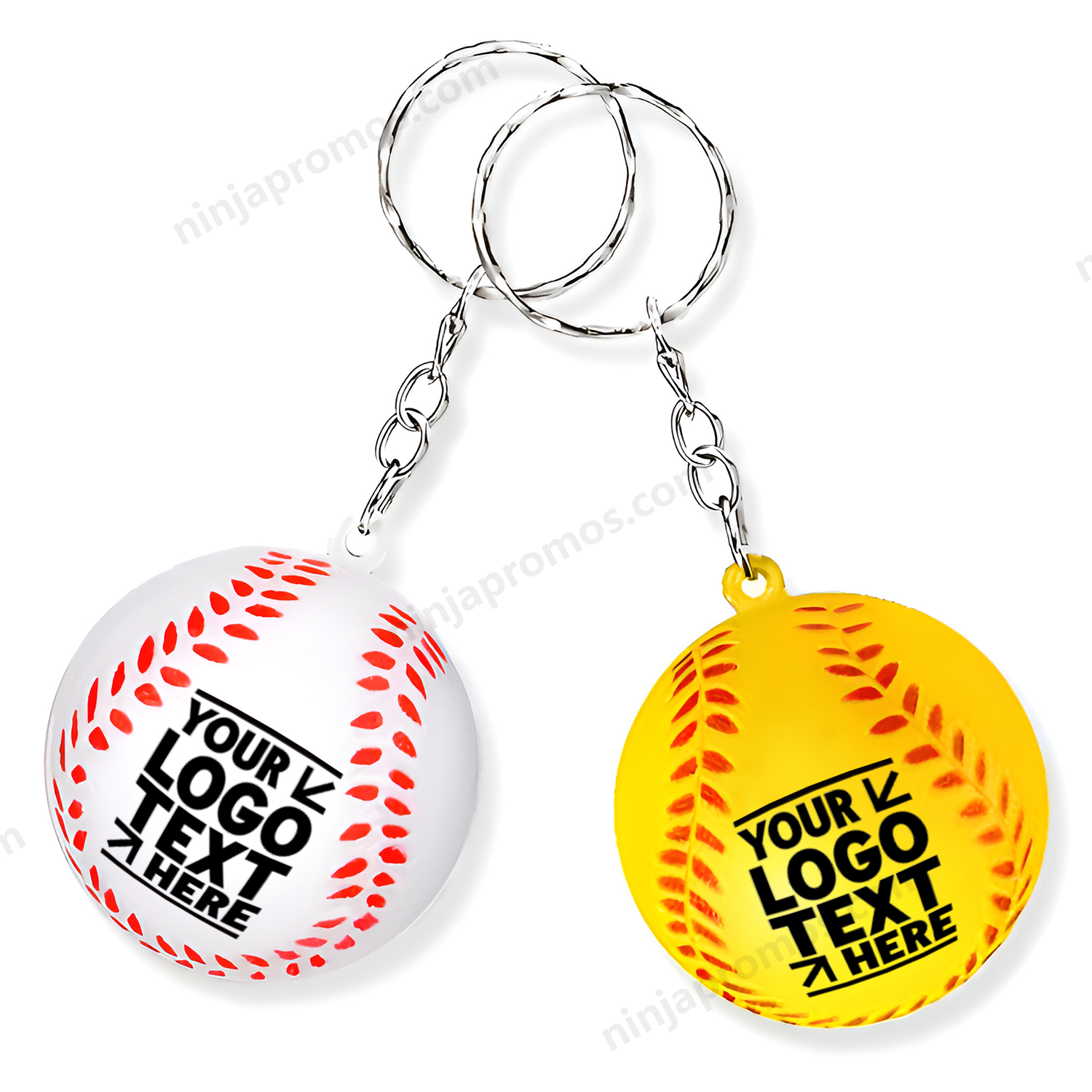 Custom Sports Ball Keychain Soccer Baseball Stress Reliever 