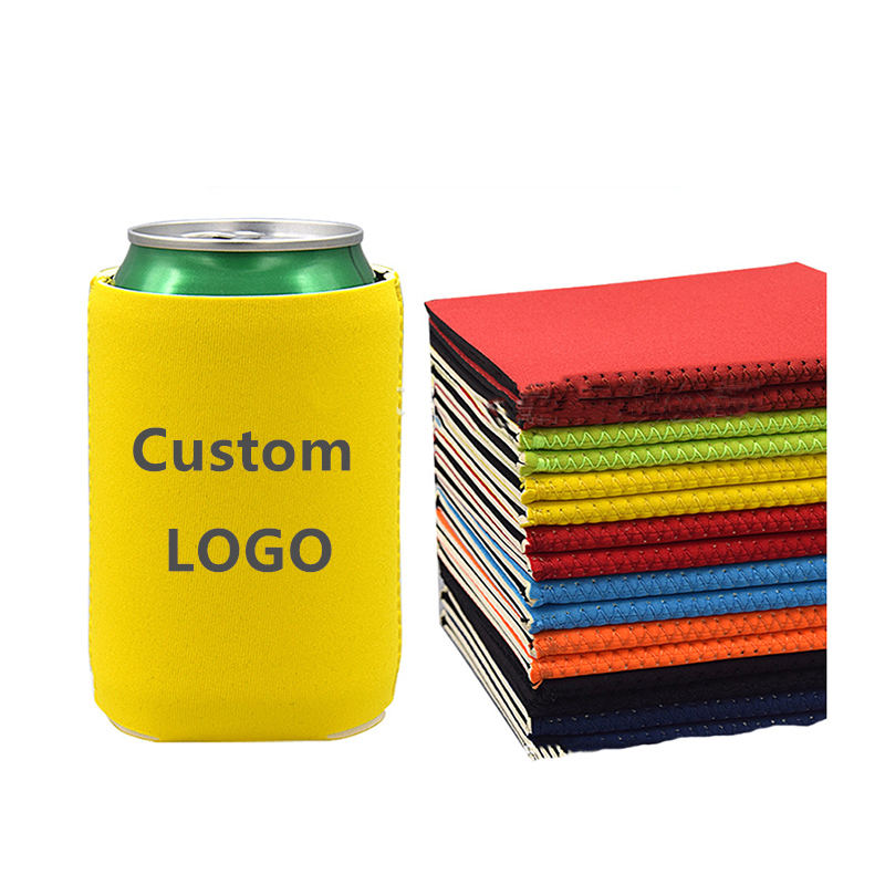 Custom Logo 12oz Neoprene Can Cooler Collapsible 350ml Can Holder Koozies