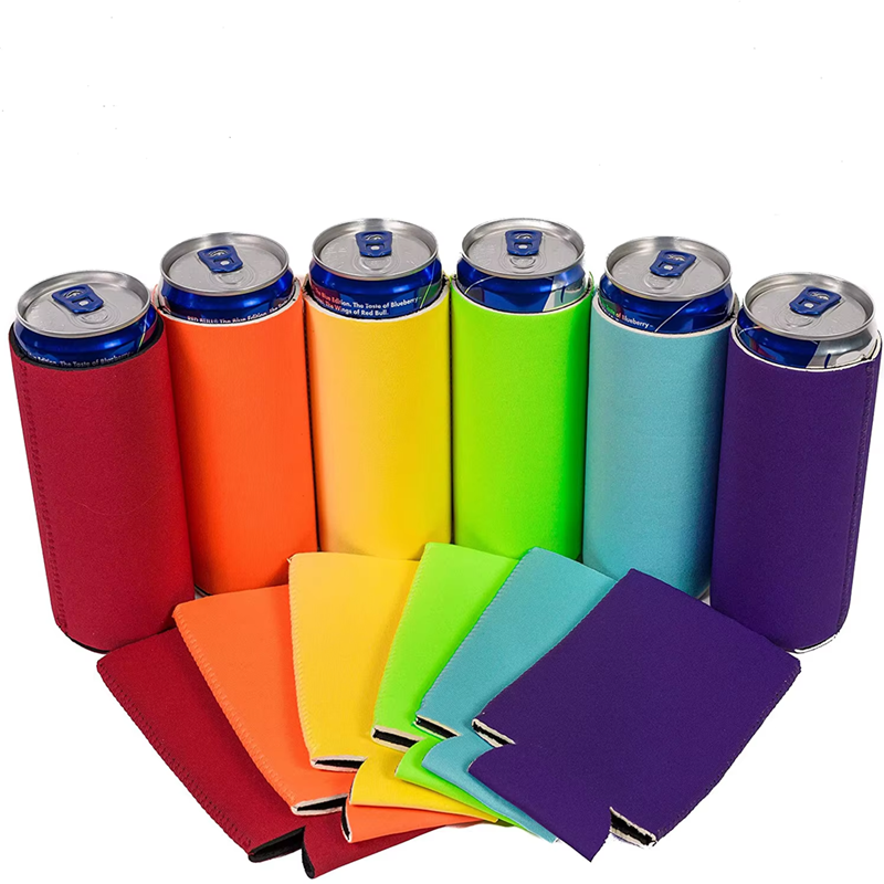 Custom Logo 16oz Collapsible Neoprene Can Cooler Sleeves 500ml Beer Holder Koozies
