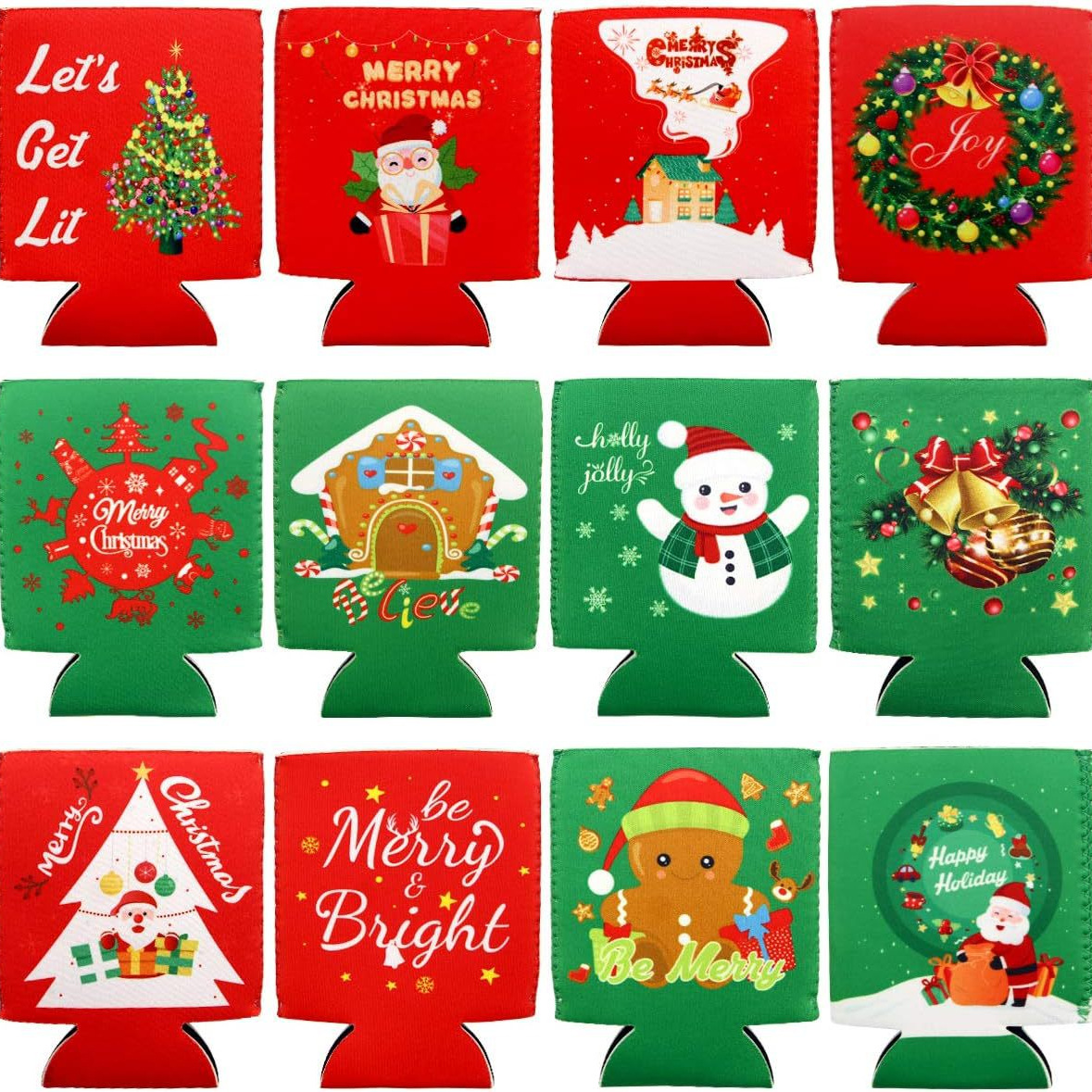 Custom Logo 12oz Neoprene Can Cooler Collapsible 350ml Can Holder Koozies