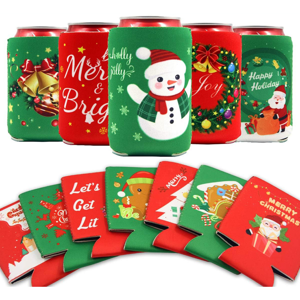 Custom Logo 12oz Neoprene Can Cooler Collapsible 350ml Can Holder Koozies